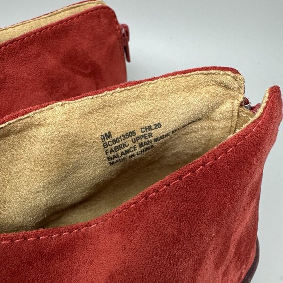 Born Iwa Sandals Women's Size 9M Red Burnt  Leather Suede Open-Toe - Picture 4 of 8